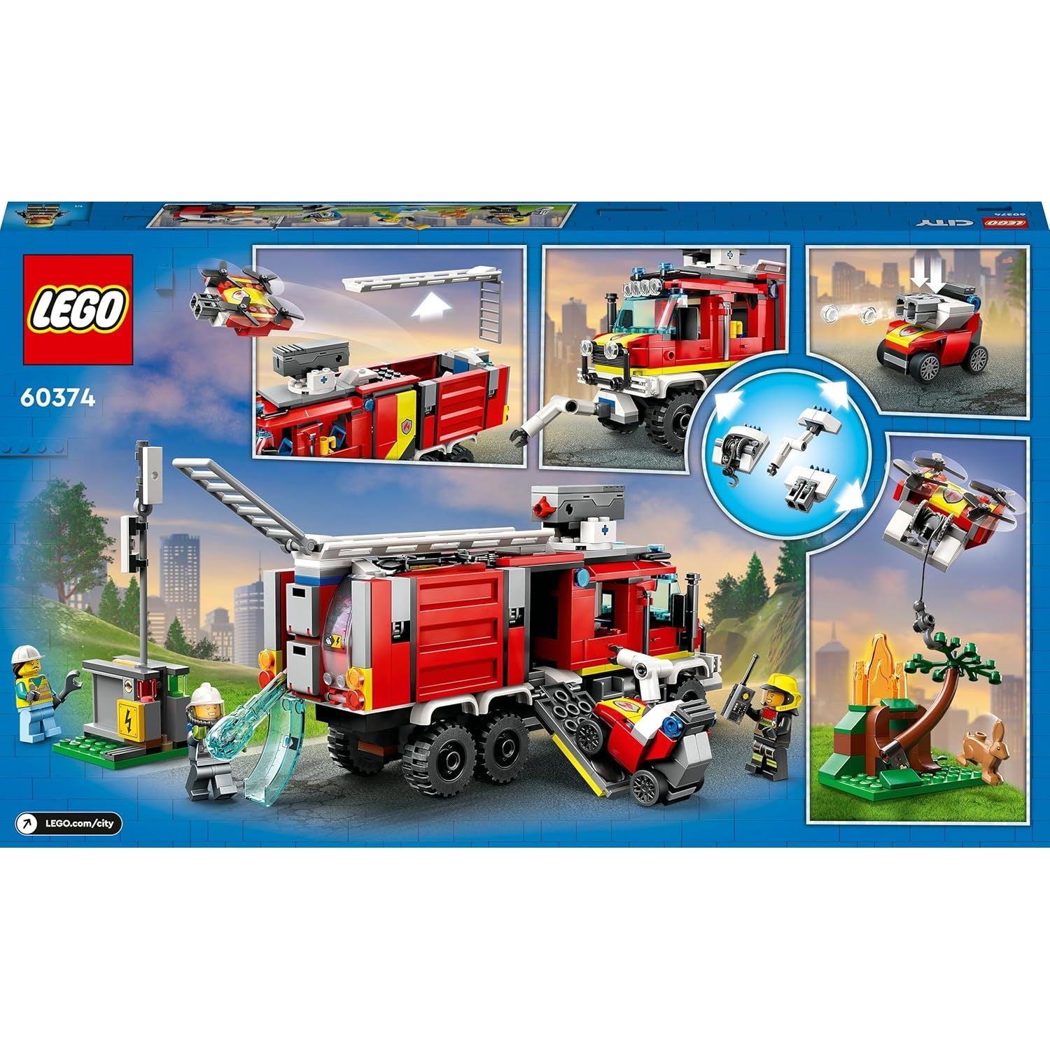 Buy LEGO,LEGO City 60374 Fire Command Unit Set Rescue Truck Toy 6+ - Gadcet UK | UK | London | Scotland | Wales| Near Me | Cheap | Pay In 3 | Construction Set Toys